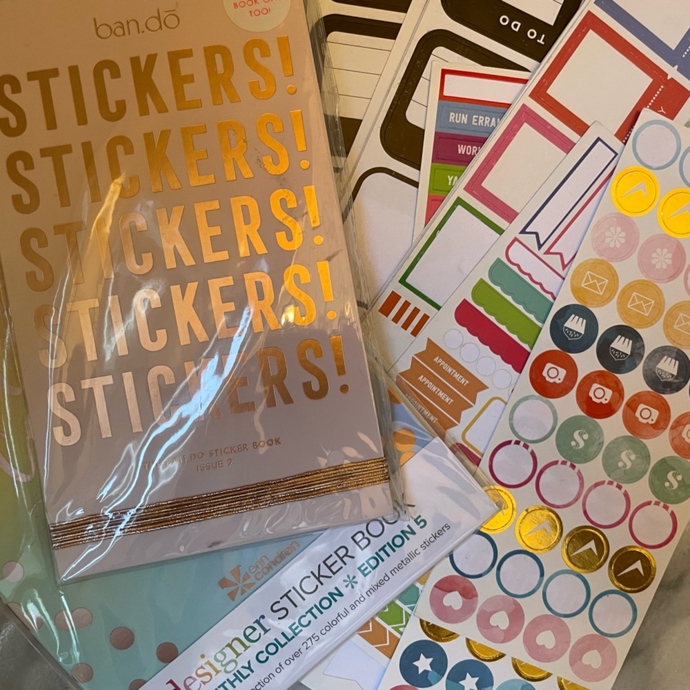 Large lot planner stickers, ban.do sticky notes